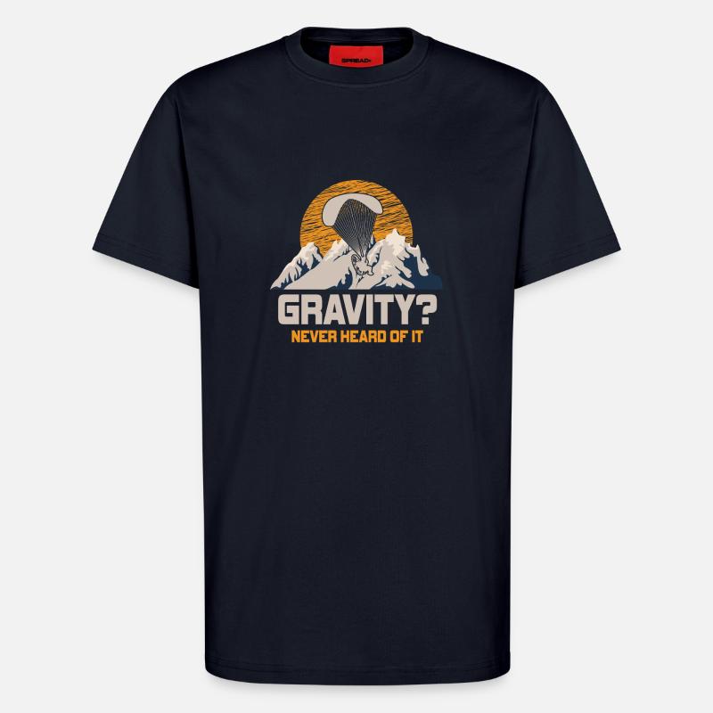 Lustiges Paramotor Gravitations-Meme - T-Shirt - made by SPREAD - DARK NAVY