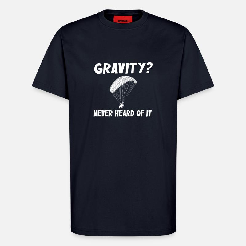 Lustiges Paramotor Gravitations-Meme - T-Shirt - made by SPREAD - DARK NAVY