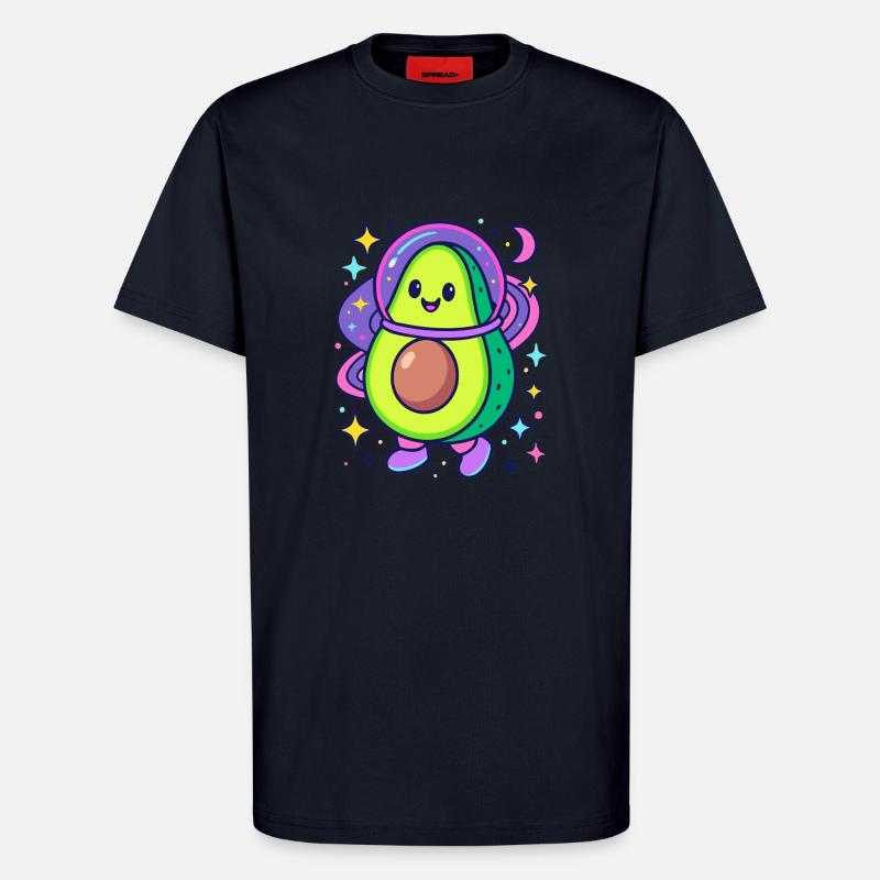 Avocat astronaute dans l’espace - T-shirt bio décontracté fabriqué en UE - DARK NAVY