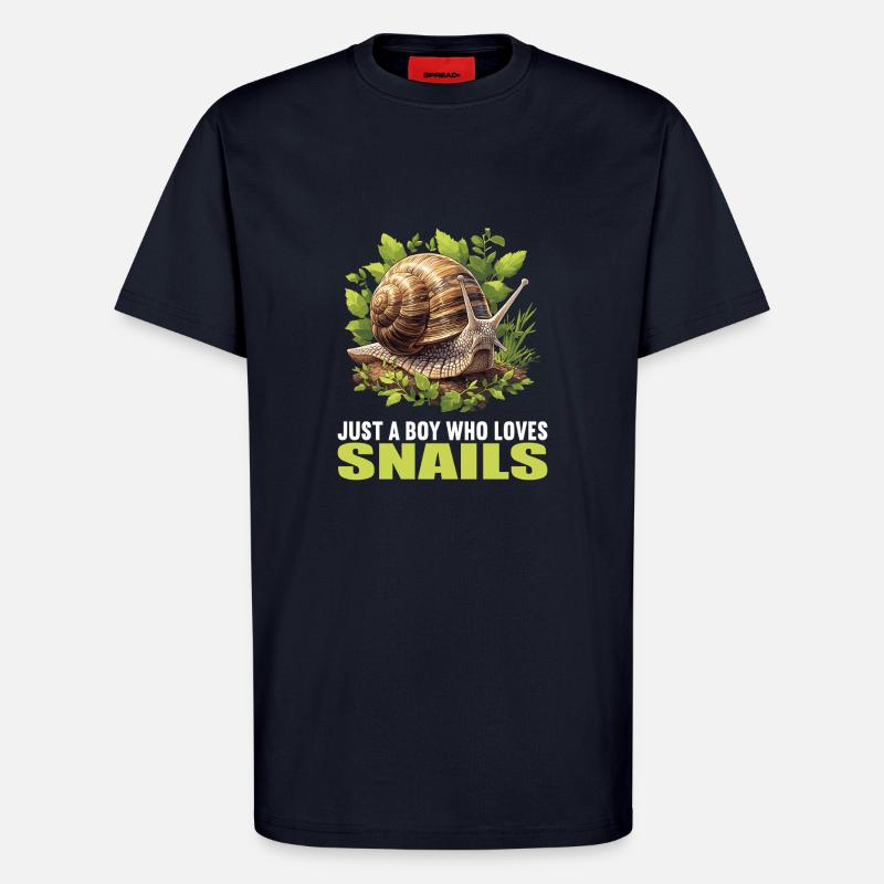 Escargots Escargot - T-shirt bio décontracté fabriqué en UE - DARK NAVY