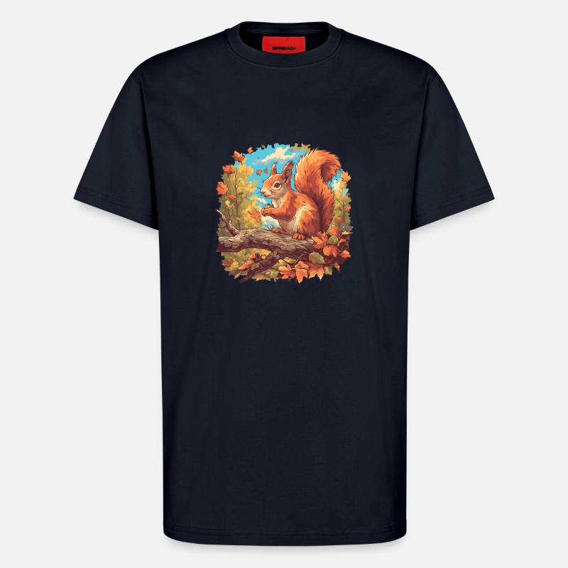 Eichhörnchen - T-Shirt - made by SPREAD - DARK NAVY
