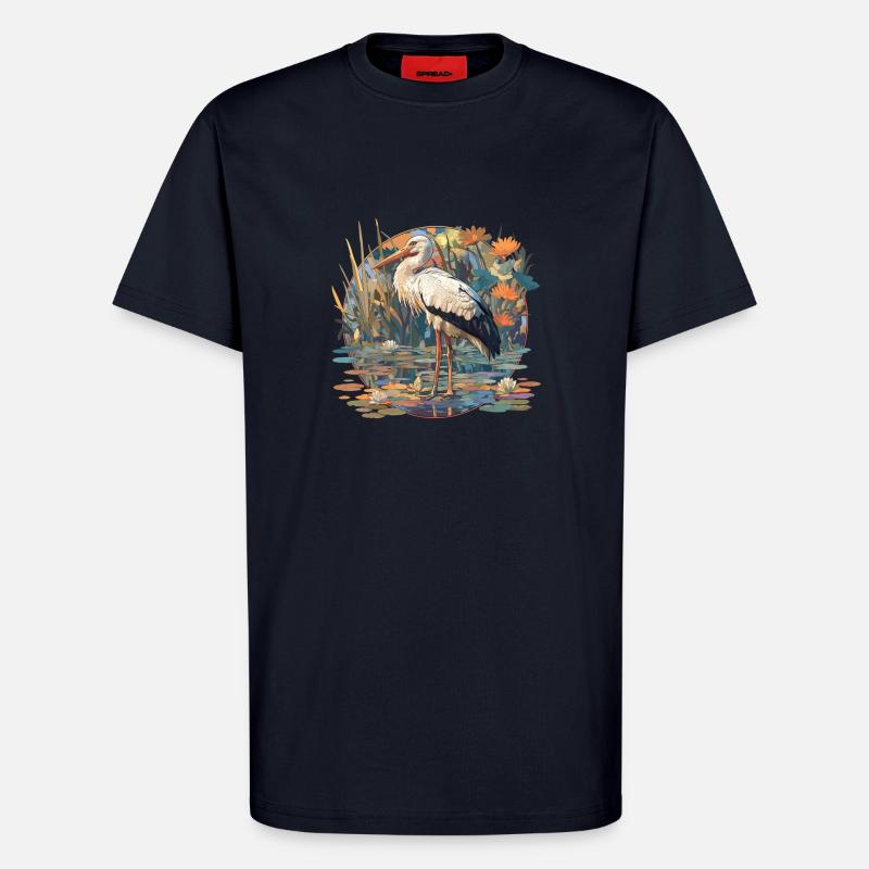 Störche Storch - T-Shirt - made by SPREAD - DARK NAVY
