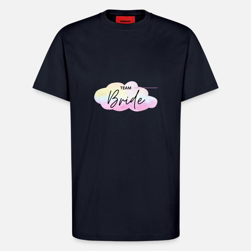 Team Bride - Rainbow Cloud - T-Shirt - made by SPREAD - DARK NAVY