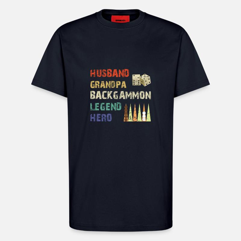 Backgammon Spiel - T-Shirt - made by SPREAD - DARK NAVY
