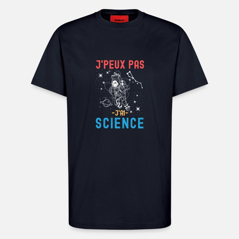 Science astronomie astronaute 2 - T-shirt bio décontracté fabriqué en UE - DARK NAVY