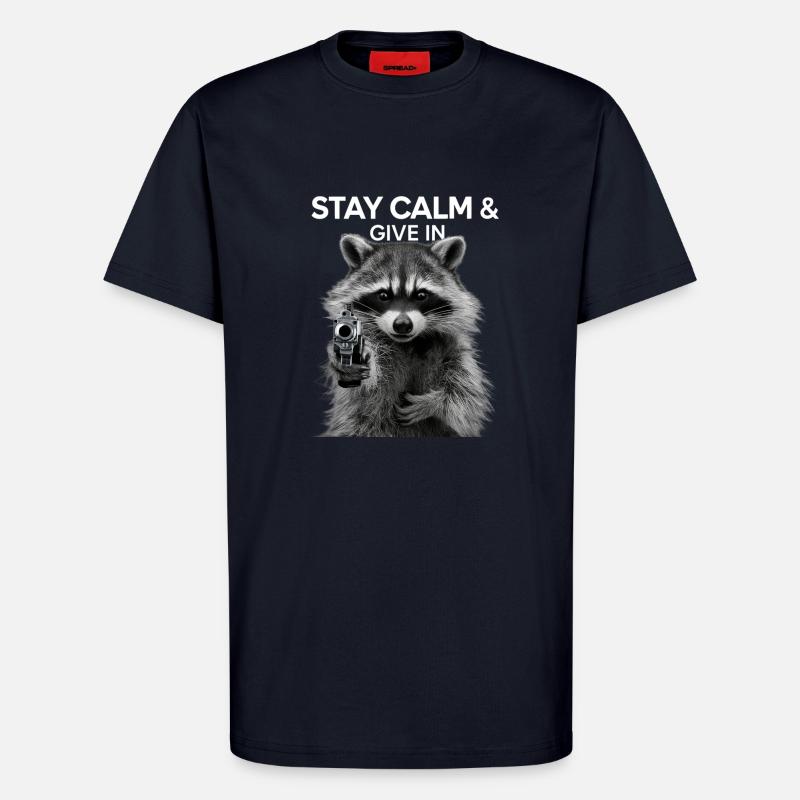 Meme Waschbär - T-Shirt - made by SPREAD - DARK NAVY