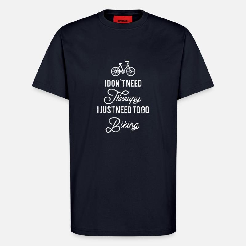 Cyclisme - Cyclisme - Cadeau - T-shirt bio décontracté fabriqué en UE - DARK NAVY