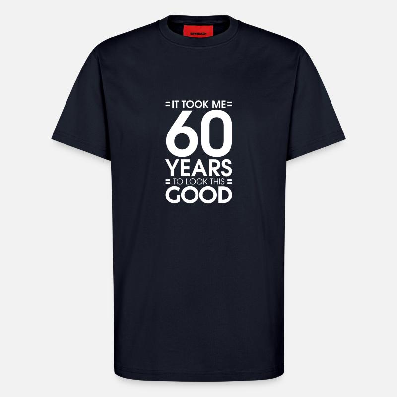 60 ans 60e anniversaire - T-shirt bio décontracté fabriqué en UE - DARK NAVY
