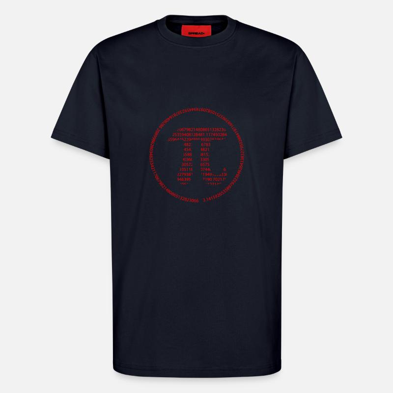 Pi - Pi Day - rot - T-Shirt - made by SPREAD - DARK NAVY