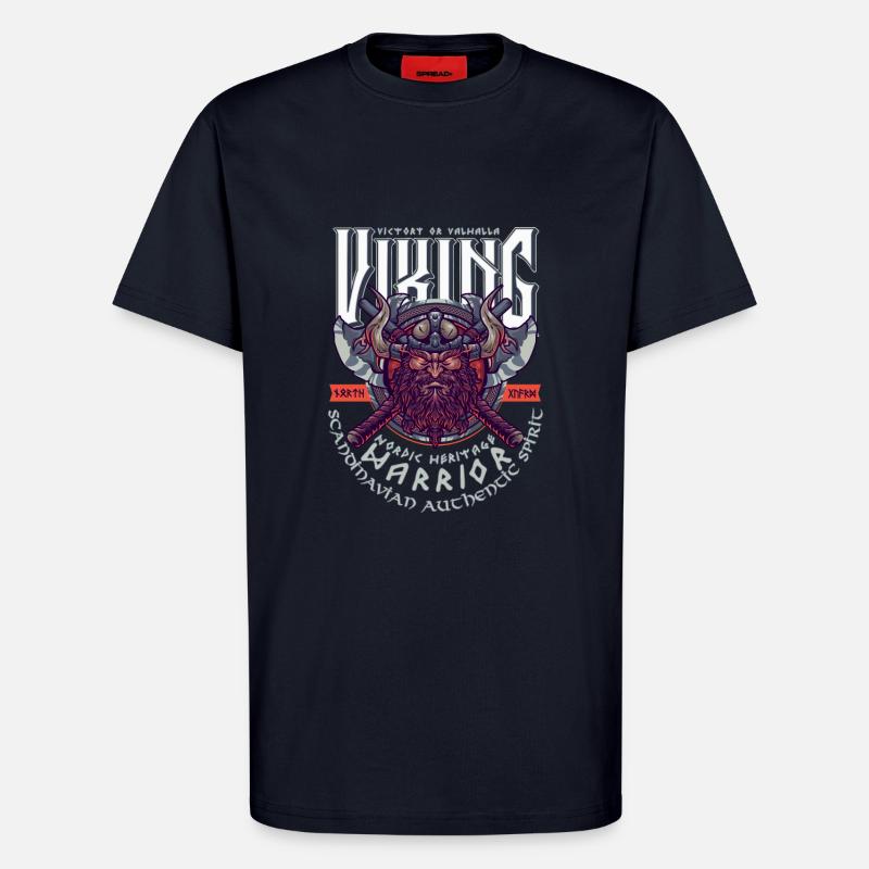VIKING, VICTORY OR VALHALLA! - T-Shirt - made by SPREAD - DARK NAVY