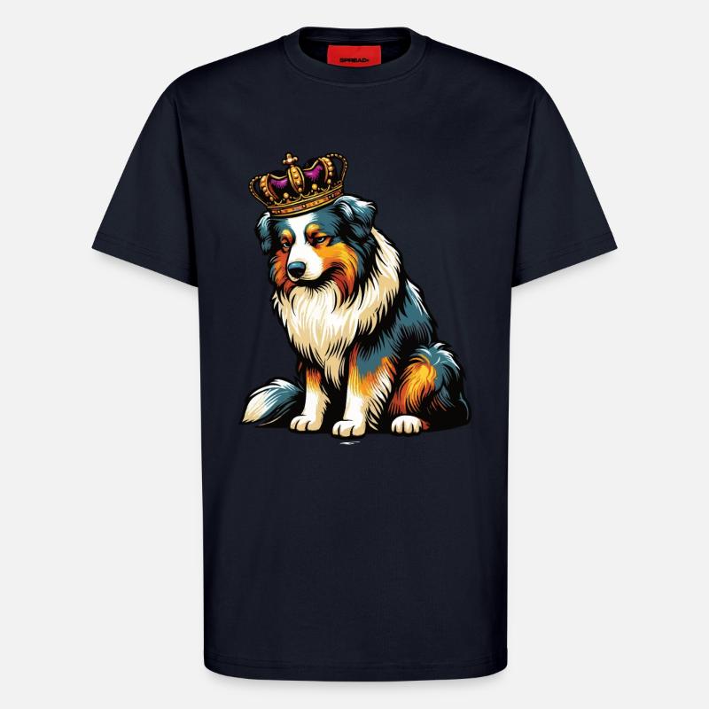 Australian Shepherd Aussie Aussiebesitzer Aussies - T-Shirt - made by SPREAD - DARK NAVY