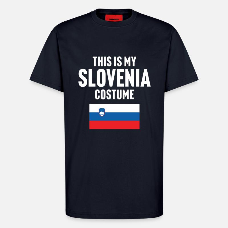 C’est mon costume de Slovénie - T-shirt bio décontracté fabriqué en UE - DARK NAVY
