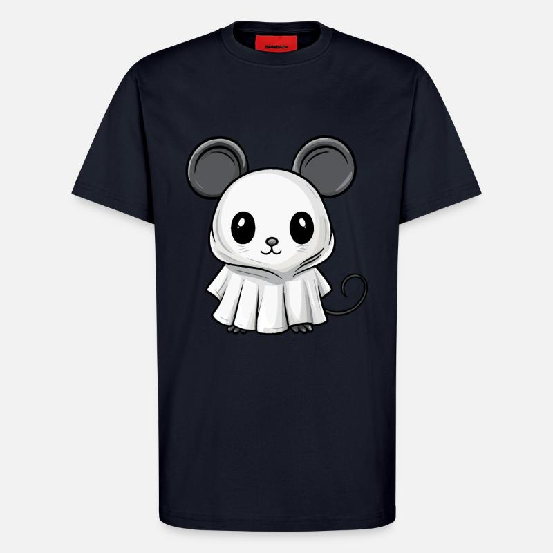 Mouse Halloween Comic Ghost - T-Shirt - made by SPREAD - DARK NAVY