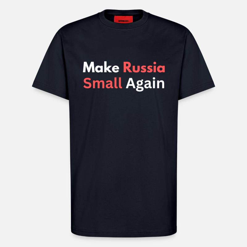 Make Russia Small Again - T-shirt bio décontracté fabriqué en UE - DARK NAVY