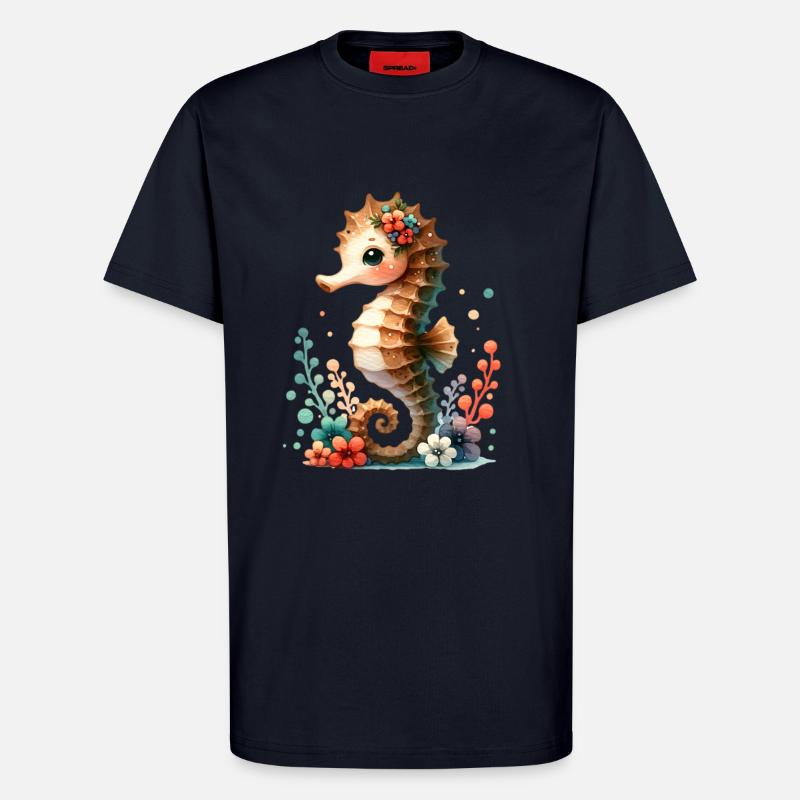 Seepferd Seepferdchen - T-Shirt - made by SPREAD - DARK NAVY