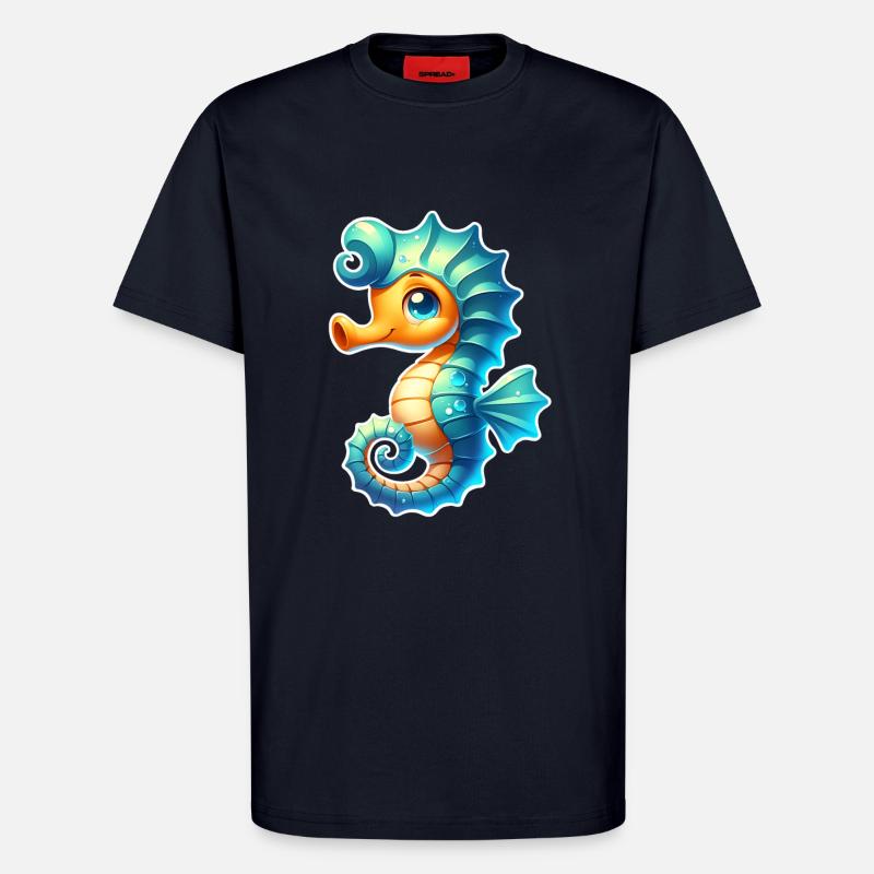 Seepferd Seepferdchen - T-Shirt - made by SPREAD - DARK NAVY