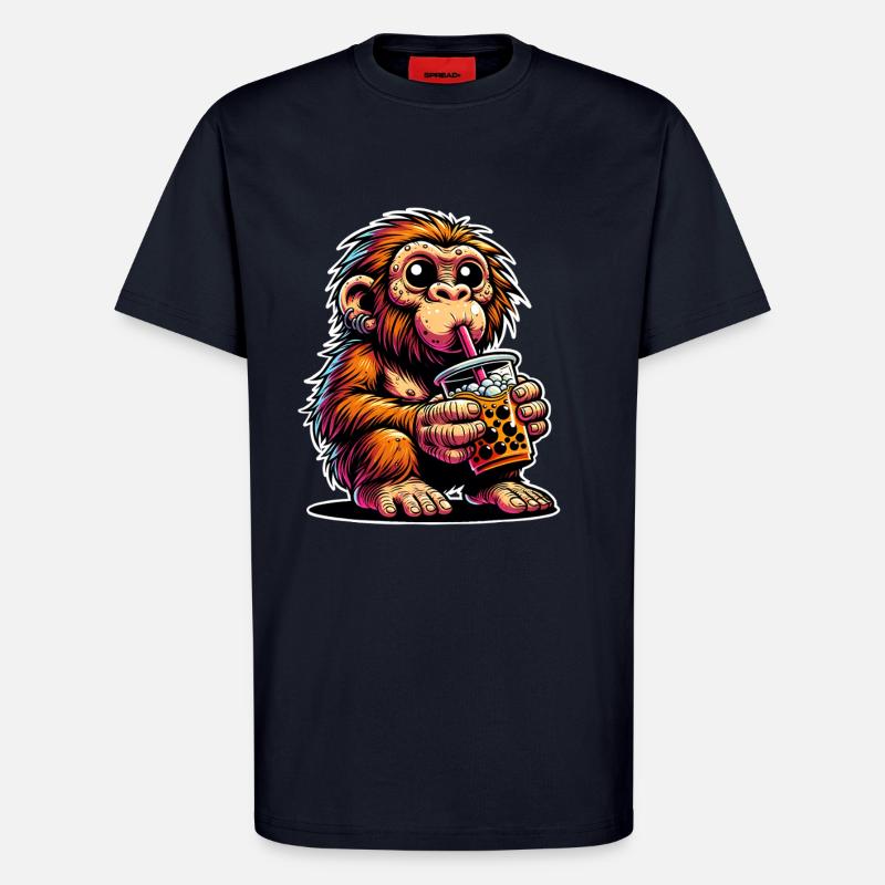 Neandertaler Bubble Tea - T-Shirt - made by SPREAD - DARK NAVY