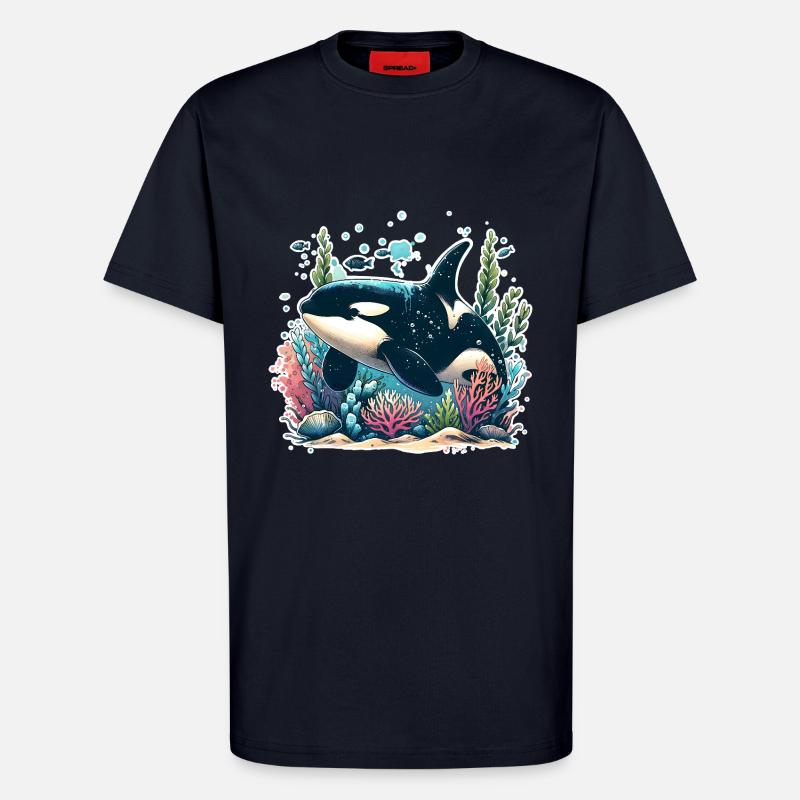 Orca Killer Whale - T-Shirt - made by SPREAD - DARK NAVY