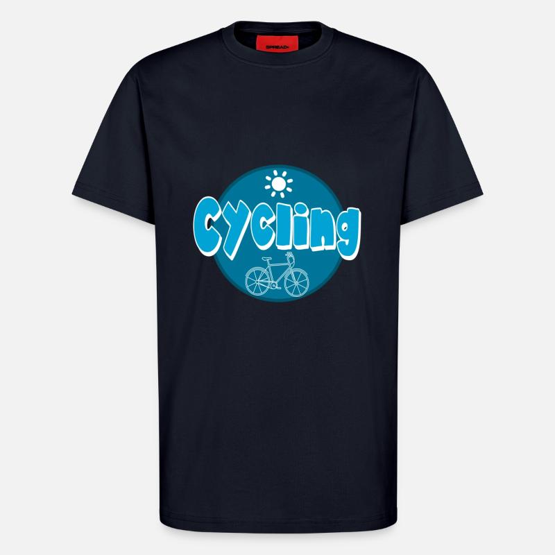 Vélo Cyclisme Cyclisme - T-shirt bio décontracté fabriqué en UE - DARK NAVY