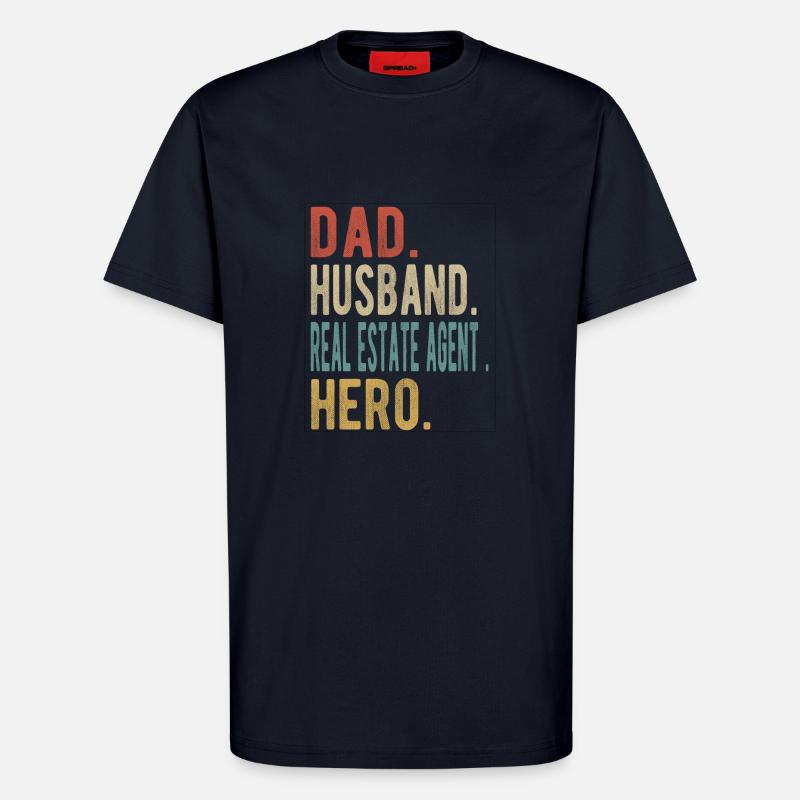 Immobilienmakler Papa Ehemann Held - T-Shirt - made by SPREAD - DARK NAVY