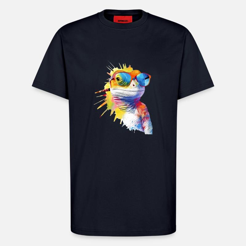 Pik die Eidechse - T-Shirt - made by SPREAD - DARK NAVY