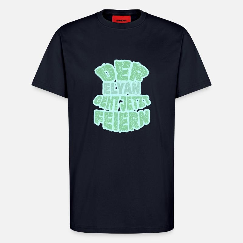 Cadeau pour Elyan - T-shirt bio décontracté fabriqué en UE - DARK NAVY