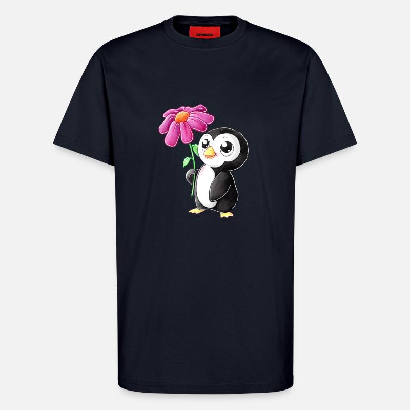 Putziger Comic Pinguin - T-Shirt - made by SPREAD - DARK NAVY