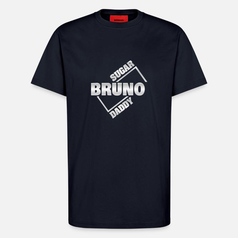 Bruno en sugar daddy - T-shirt bio décontracté fabriqué en UE - DARK NAVY