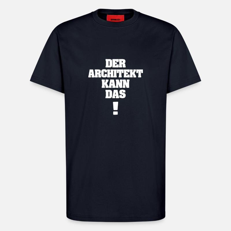 L’architecte comme drôle - T-shirt bio décontracté fabriqué en UE - DARK NAVY