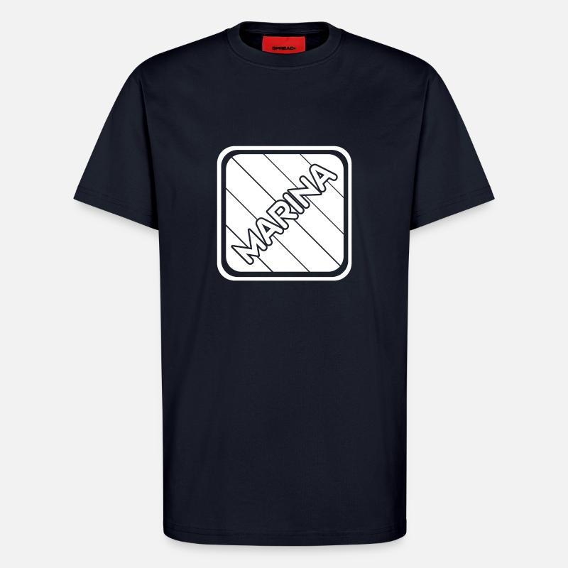 Cadeau pour Marina - T-shirt bio décontracté fabriqué en UE - DARK NAVY