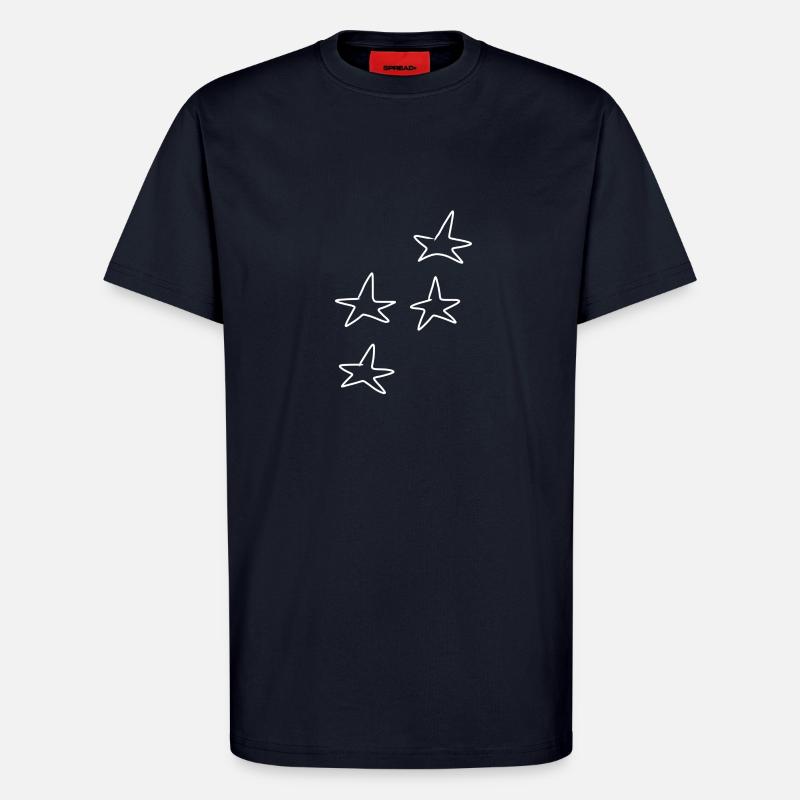 Four Star Symbol Shape Pattern - T-Shirt - made by SPREAD - DARK NAVY
