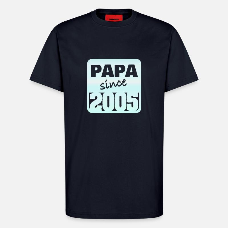 Papa 2005 - T-shirt bio décontracté fabriqué en UE - DARK NAVY