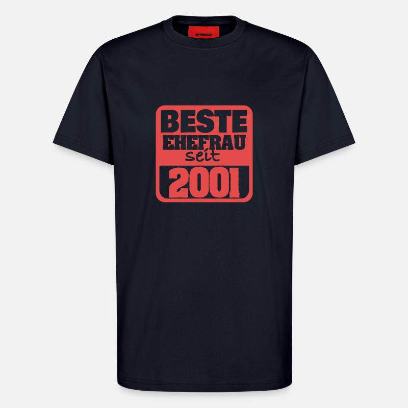 Amoureux 2001 - T-shirt bio décontracté fabriqué en UE - DARK NAVY