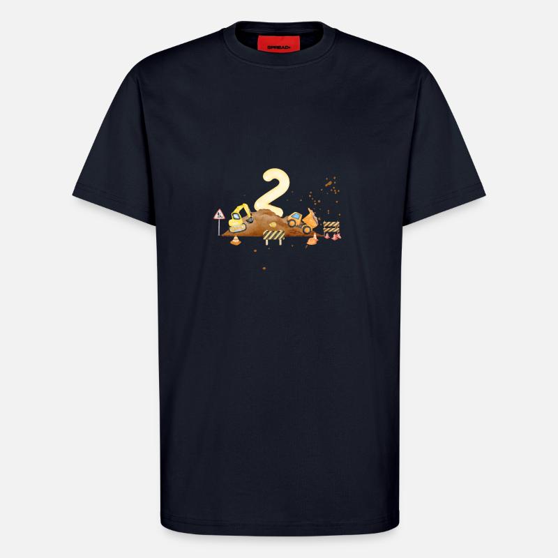 2nd anniversary construction site - T-Shirt - made by SPREAD - DARK NAVY