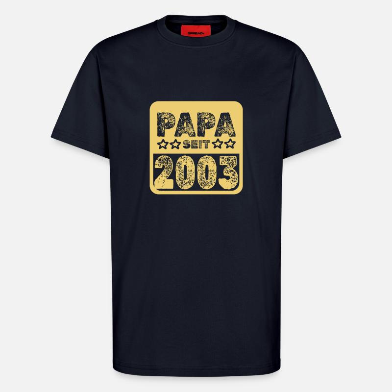 Papa 2003 - T-shirt bio décontracté fabriqué en UE - DARK NAVY