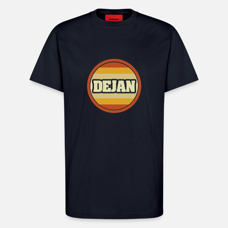 Dejan as a given name - T-Shirt - made by SPREAD - DARK NAVY