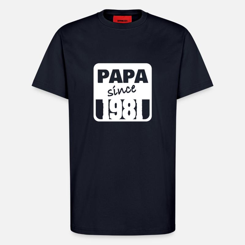 Papa 1981 - T-Shirt - made by SPREAD - DARK NAVY
