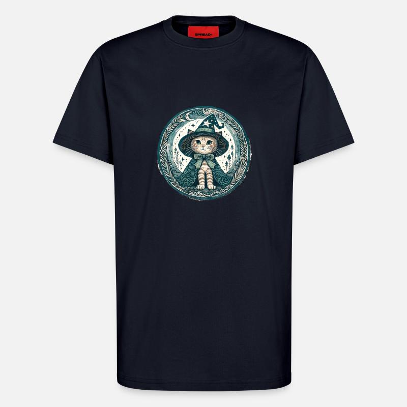 Wizard Kitty Cat - T-Shirt - made by SPREAD - DARK NAVY