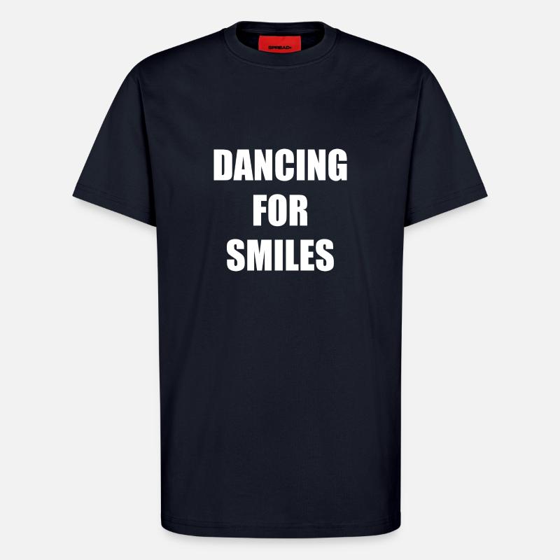 dancing for smiles - T-shirt bio décontracté fabriqué en UE - DARK NAVY