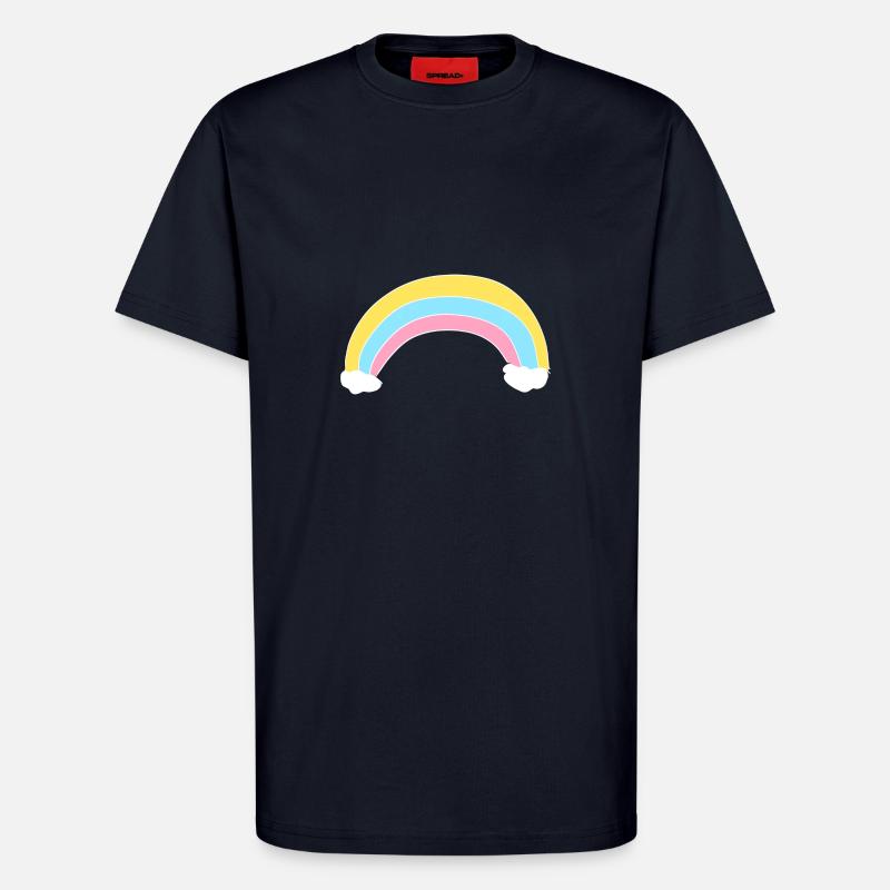 Rainbow icon clouds - T-Shirt - made by SPREAD - DARK NAVY