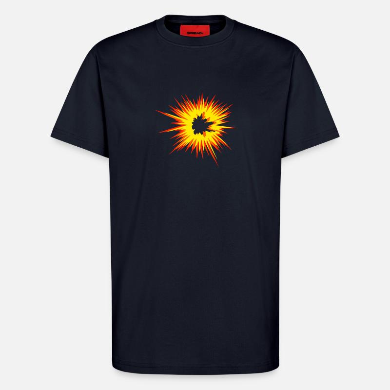 Explosion Star Flame - T-Shirt - made by SPREAD - DARK NAVY