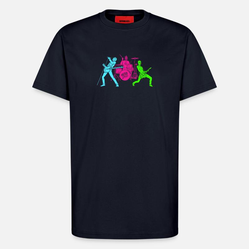 Mobile Devz Band - bande de développeurs - T-shirt bio décontracté fabriqué en UE - DARK NAVY
