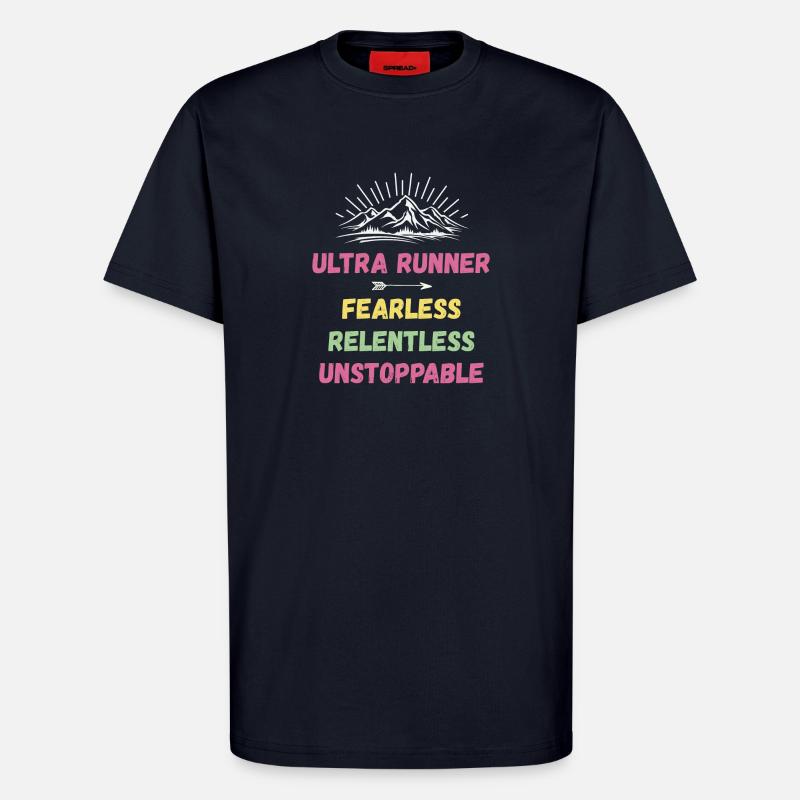 Ultra Runner - Intrépide. Implacable. Imparable. - T-shirt bio décontracté fabriqué en UE - DARK NAVY