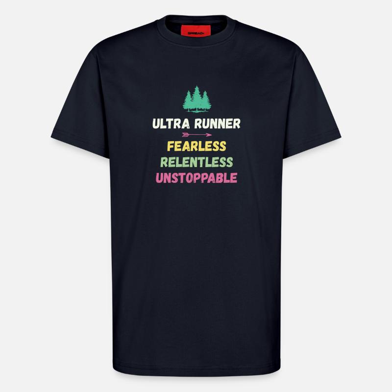 Ultra Runnner - Intrépide. Implacable. Imparable. - T-shirt bio décontracté fabriqué en UE - DARK NAVY
