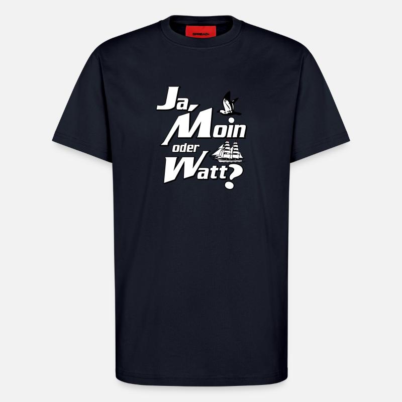 Ja Moin oder Watt? - T-Shirt - made by SPREAD - DARK NAVY