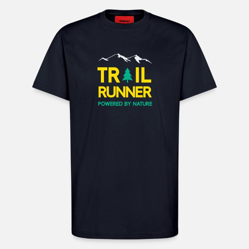 Trail Runner - Powered by Nature - T-Shirt - made by SPREAD - DARK NAVY