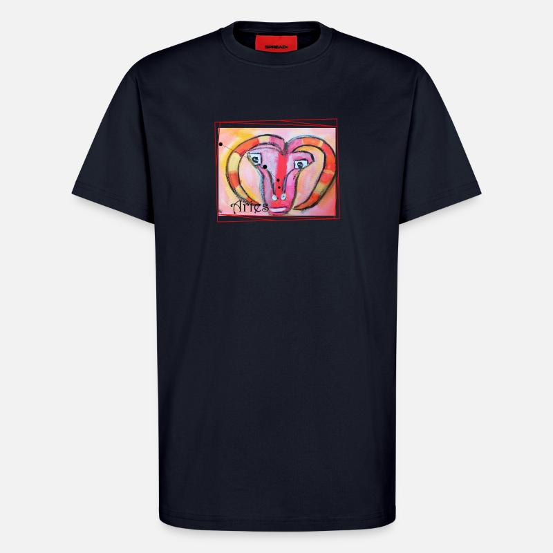 Widder Regenbogen Himmlische Kunst - T-Shirt - made by SPREAD - DARK NAVY
