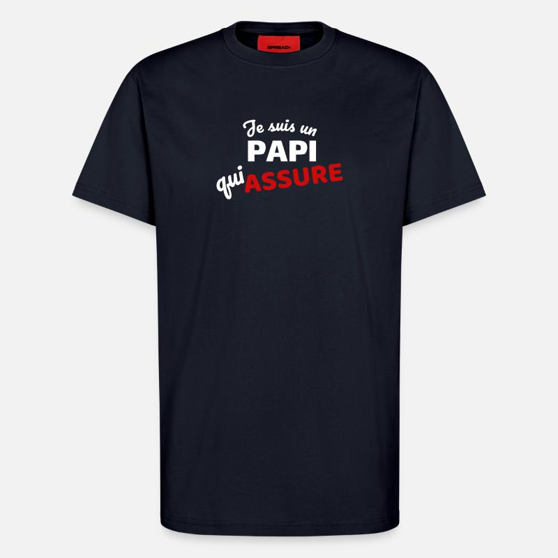 Expression affirmée de paternité - T-shirt bio décontracté fabriqué en UE - DARK NAVY