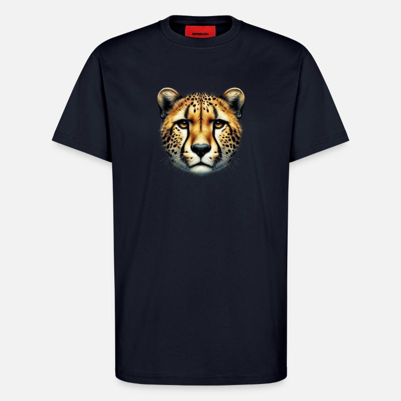 Guépard - T-shirt bio décontracté fabriqué en UE - DARK NAVY