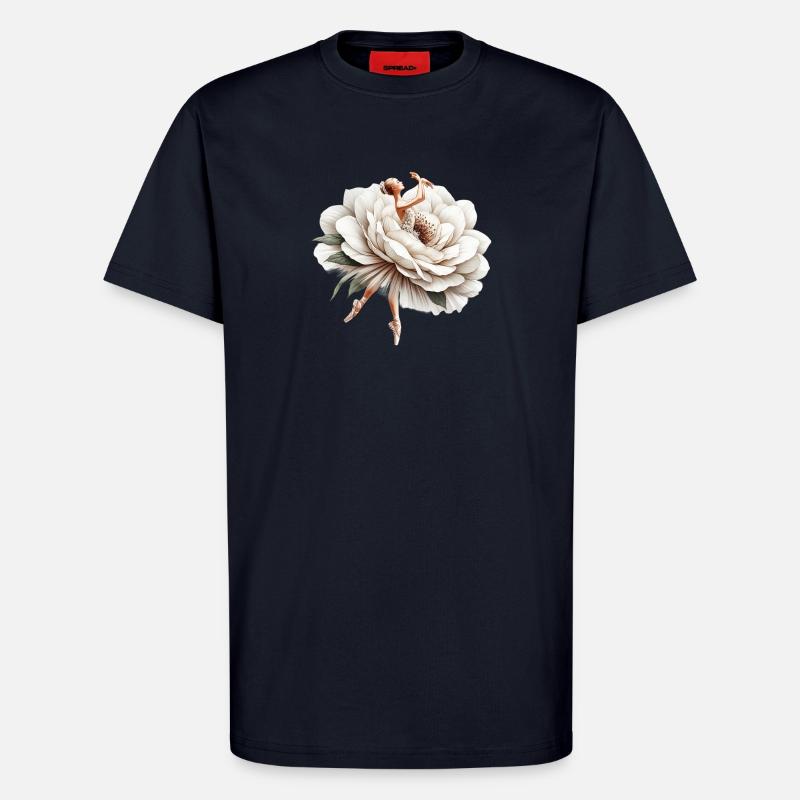 Danseuse de ballet avec tutu - T-shirt bio décontracté fabriqué en UE - DARK NAVY